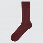 UNIQLO - хлопковые носки Supima в рубчик - 19 WINE