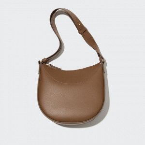 UNIQLO - стильная сумка на толстом ремне - 36 BROWN