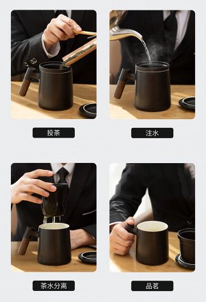 Керамическая заварочная кружка с крышкой Xiaomi Quange MK400 400 мл