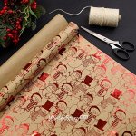 Крафт бумага для подарков Christmas House: Снеговики 150*70 см (Kaemingk)