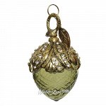 Винтажная елочная игрушка Желудь Lorette Vert 9 см, стекло, подвеска (Kaemingk)