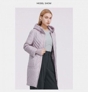 Куртка удлиненная светло-серо-фиолетовый