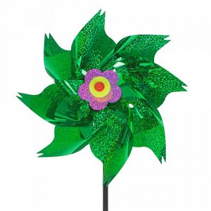Ветрячок "Цветок" фольга зеленый 24х50 см (в разобранном виде)