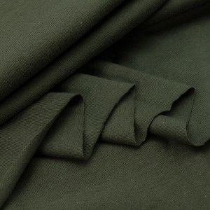 Ткань на отрез кулирка М-3153 цвет темный хаки
