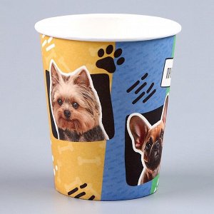 Стакан одноразовый бумажный "Собаки", 250мл