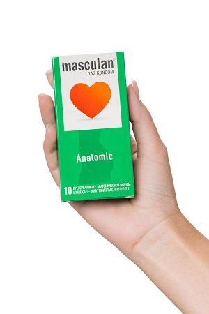 Презервативы Masculan, Anatomic №10, анатомической формы, 5,3 см, 18,5 см, 10 шт