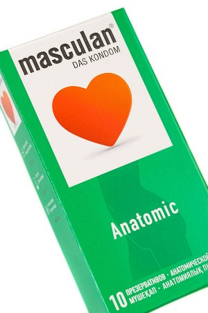 Презервативы Masculan, Anatomic №10, анатомической формы, 5,3 см, 18,5 см, 10 шт