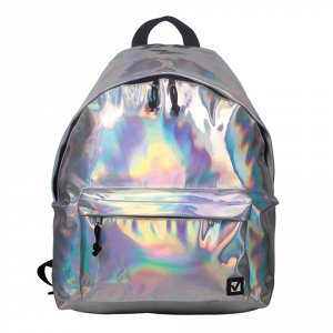 Рюкзак BRAUBERG универсальный, сити-формат, цвет серебро, Ви