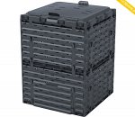 Компостер Piteco с крышкой 300 л чёрный