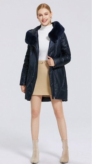 Женское стеганая куртка темно синий