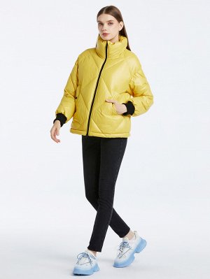 Женское стеганая куртка лимонно-желтый