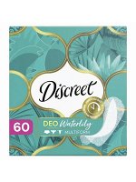 Дискрит Женские гигиенические прокладки на каждый день DISCREET Deo Water Lily Multiform Trio 60шт.
