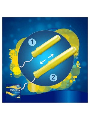 Тампакс Компакт Тампоны женские гигиенические с аппликатором TAMPAX Compak Regular Duo 16шт.
