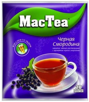 MacTea напиток чайный с черной смородиной, 20 шт