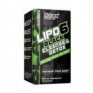 Жиросжигатель NUTREX Lipo-6 Black Cleanse & Detox - 60 капсул