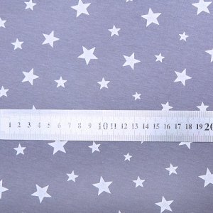 Ткань на отрез кулирка Звезды 1167-V1