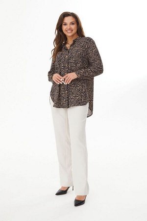 Блуза Рост: 170 Состав: полиэстр 100%. Комплектация блуза. Блуза из легкой ткани (не просвечивается). Длинный рубашечный рукав со складкой, на манжете и застежкой на одну пуговицу. По спинке кокетка с