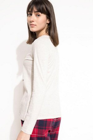 Футболка бежевая из коллекции Home Wear