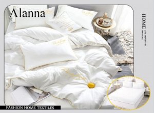 КПБ Alanna Однотонный с вышивкой на резинке по кругу ALAOVR05