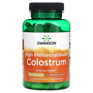 Swanson High Immunoglobulin Colostrum, 500 mg, 120 Capsules