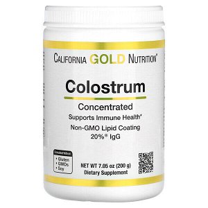 California Gold Nutrition Colostrum, Порошок молозива концентрированный 7.05 oz (200 g)