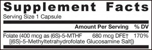 Фолиевая кислота JARROW Methyl Folate 400мкг - 60 капс.