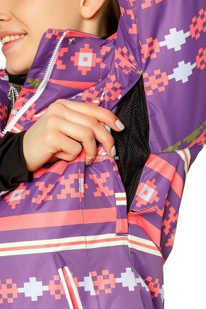 Куртка горнолыжная женская фиолетового цвета