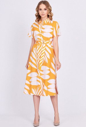 Платье Bazalini 4650 бело-оранжевый