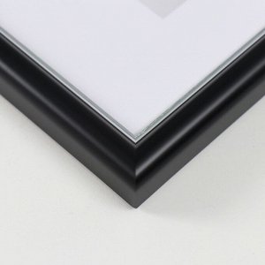 Фоторамка пластик "МИРАМ" 13х18 см, 636477-5, чёрный с серебром (пластиковый экран)