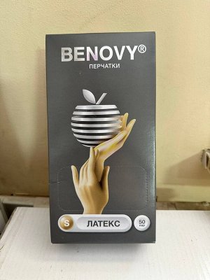 Перчатки benovy латекс, 100 шт - 50 пар