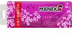 Бумага туалетная &quot;Maneki&quot; SAKURA 3 слоя, 215 л., 30 м, гладкая, белая, с ароматом сакуры, 10 р/упак