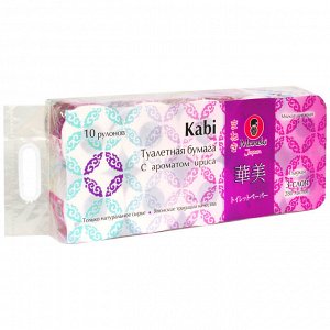 Бумага туалетная "Maneki" Kabi 3 слоя, 280 л., 39.2 м, гладкая, белая с ароматом Ириса, 10 р/упак