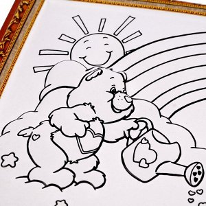 Набор для творчества: гравюра и раскраска объёмная из пластика «Милый мишка», МИКС