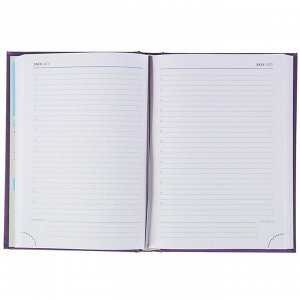 Ежедневник недатированный А5, 352 страницы GALINE, искуственная кожа, фиолетовый
