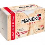 Полотенца бумажные листовые однослойные &quot;Maneki&quot; KABI, белые, V-сложения (225х215мм), 250 шт./упак