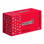Салфетки бумажные &quot;Maneki&quot; RED, 2 слоя, белые, 250 шт./коробка