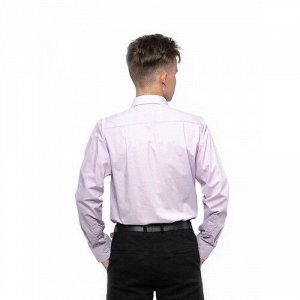 Сорочка подростковая длинный рукав прямой крой цвет Светло-фиолетовый