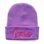 Шапка с вышитой надписью &quot;Barbie&quot;, однотонная, унисекс