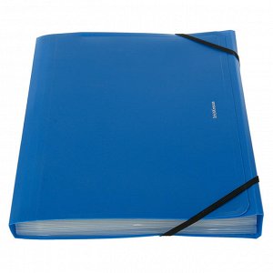Папка пластиковая на резинке А4, 12 отделений Erich Krause Classic, синий