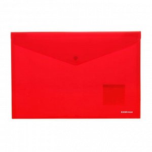 Папка-конверт на кнопке А4 Envelope непрозрачная Красный, EK 42922