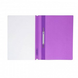 Папка-скоросшиватель А4, 140/180мкм Hatber, фиолетовая