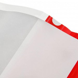 Папка-скоросшиватель А4, с прозрачным карманом на лицевой стороне, красная