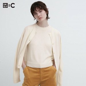 UNIQLO - пуловер без рукавов - 01 OFF WHITE