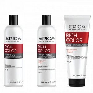 Epica Шампунь для окрашенных волос + Кондиционер + Маска НАБОР Epica Professional Rich Color 2*300 мл +250 мл Эпика