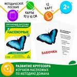Обучающие карточки по методике Г. Домана «Насекомые», 12 карт, А6
