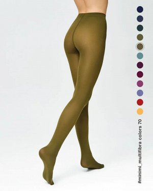 MINIMI MULTIFIBRA COLORS 70 колготки женские из мягкой микрофибры цвет хаки (зеленый)