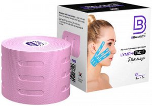 BBalance™ Кинезио тейп  BBTape LYMPH FACE Органический Эко-Хлопок  5 см × 5 м