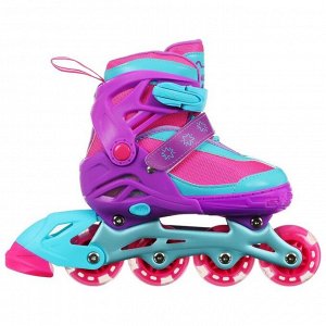 Коньки детские раздвижные Snow Cat, с роликовой платформой.