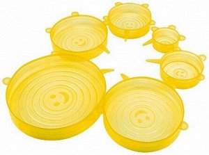 Силиконовые крышки для посуды растягивающиеся,6 шт/Набор силиконовых крышек