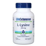 Life Extension, L-лизин, 620 мг, 100 кап